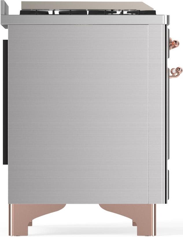 Ilve UM48FSQNR3SSPLP Stainless Steel With Copper Trim, Liquid Propane