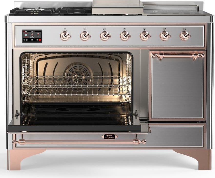 Ilve UM48FSQNR3SSP Stainless Steel With Copper Trim, Natural Gas