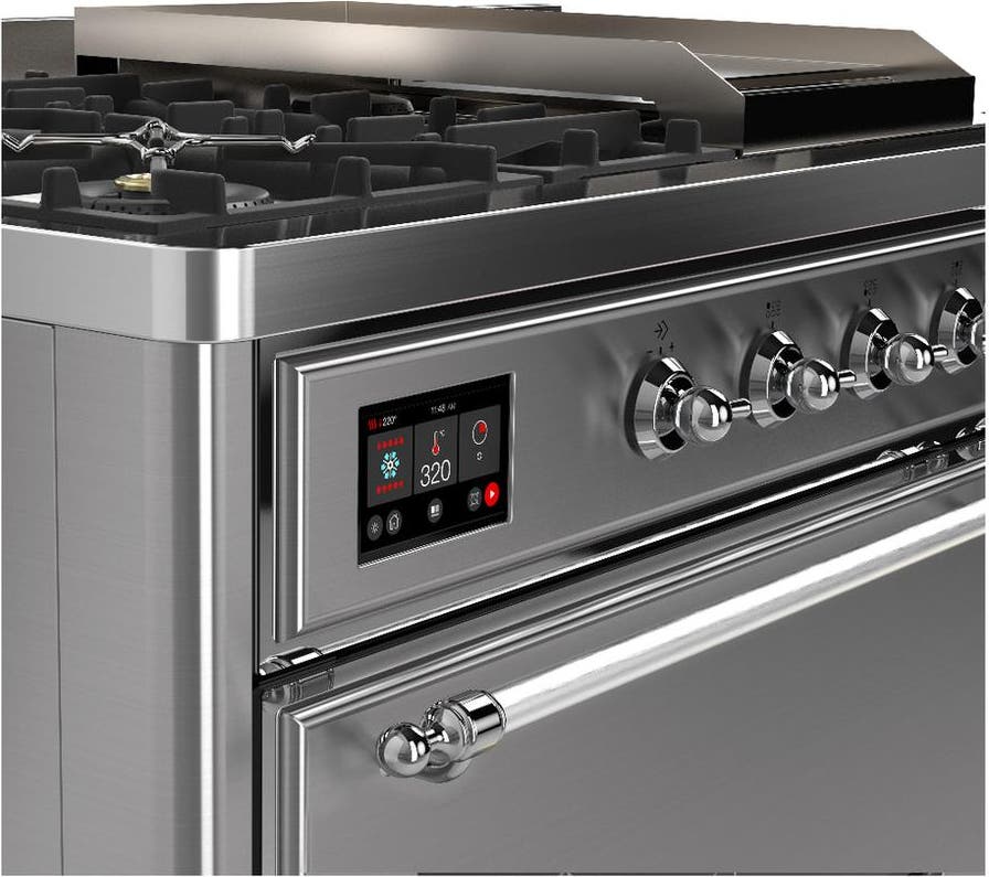 Ilve UM48FSQNR3SSCLP Stainless Steel With Chrome Trim, Liquid Propane