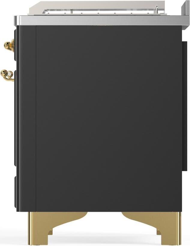 Ilve UM48FSQNR3MGG Matte Graphite With Brass Trim, Natural Gas