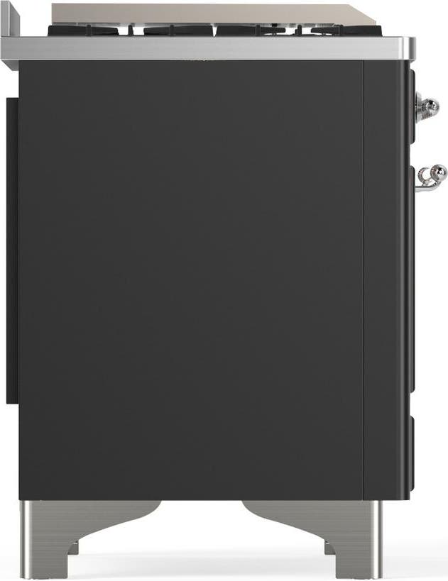 Ilve UM48FSQNR3MGCLP Matte Graphite With Chrome Trim, Liquid Propane