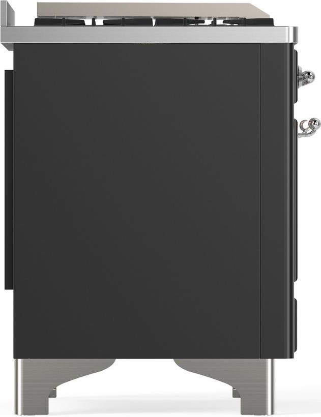 Ilve UM48FSQNR3MGC Matte Graphite With Chrome Trim, Natural Gas