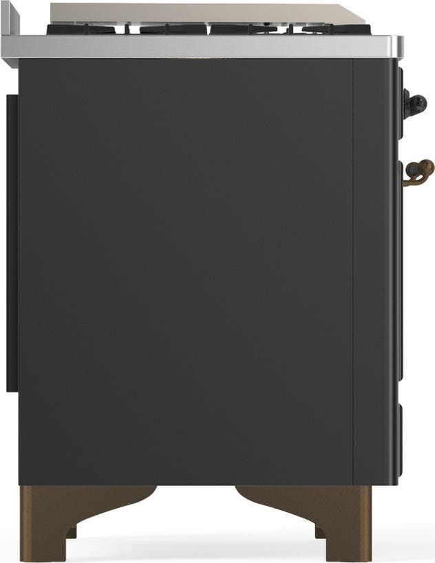 Ilve UM48FSQNR3MGB Matte Graphite With Burnished Trim, Natural Gas