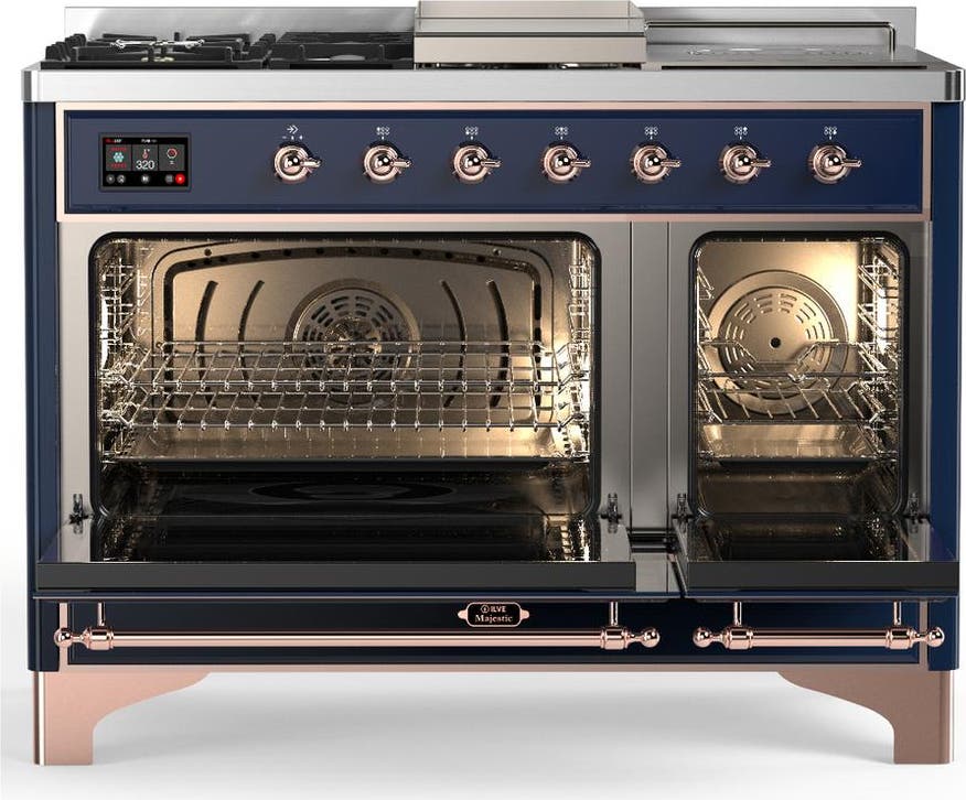 Ilve UM48FSQNR3MBP Midnight Blue With Copper Trim, Natural Gas