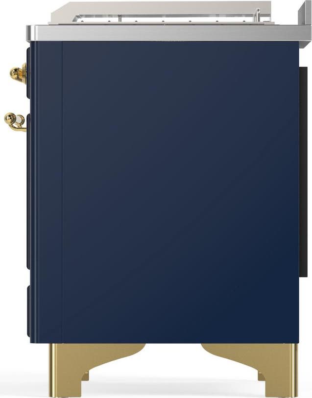 Ilve UM48FSQNR3MBGLP Midnight Blue With Brass Trim, Liquid Propane