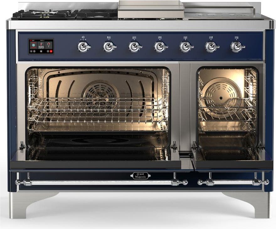 Ilve UM48FSQNR3MBC Midnight Blue With Chrome Trim, Natural Gas