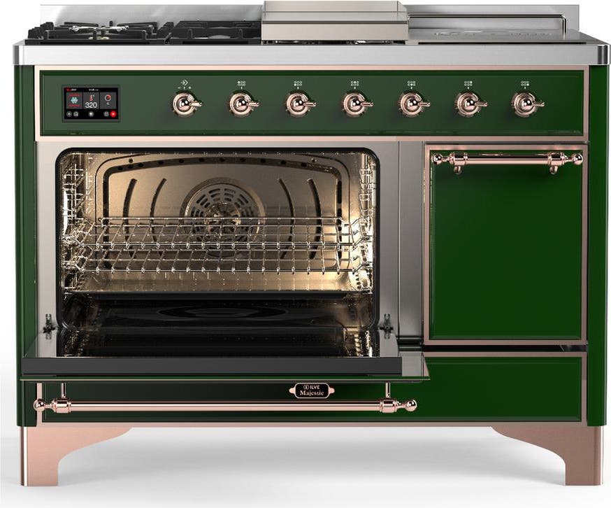 Ilve UM48FSQNR3EGP Emerald Green With Copper Trim, Natural Gas