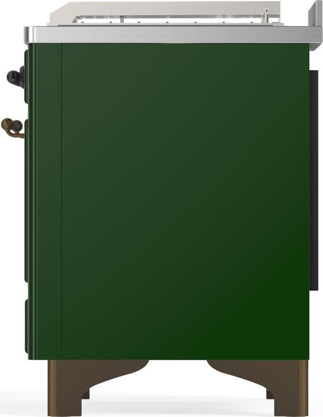 Ilve UM48FSQNR3EGBLP Emerald Green With Burnished Trim, Liquid Propane