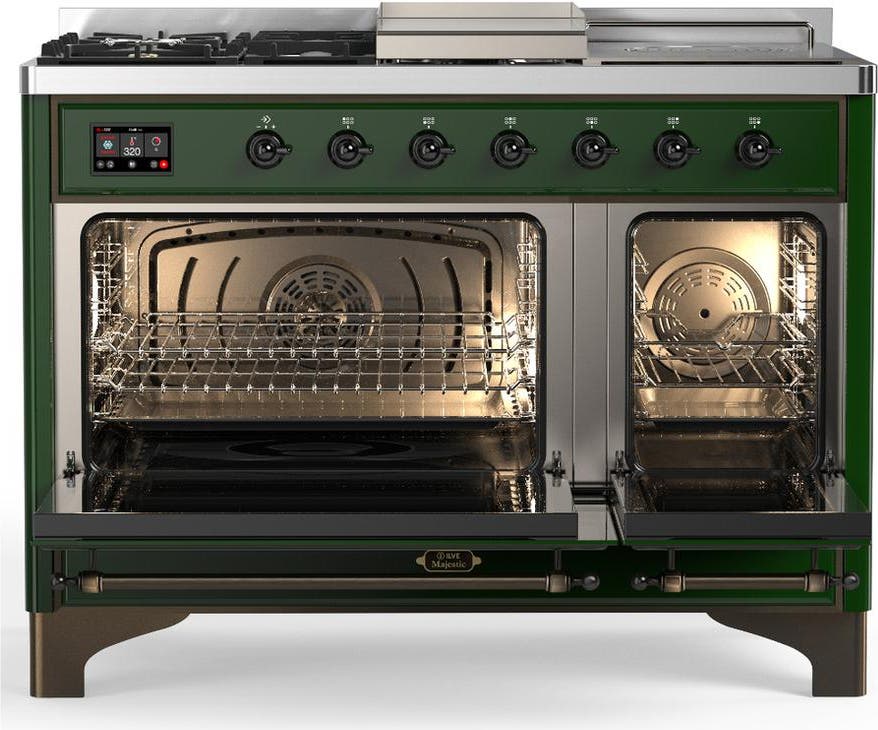 Ilve UM48FSQNR3EGB Emerald Green With Burnished Trim, Natural Gas