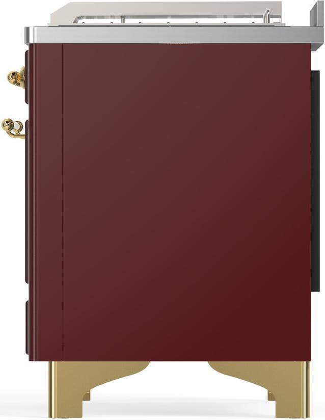 Ilve UM48FSQNR3BUG Burgundy With Brass Trim, Natural Gas