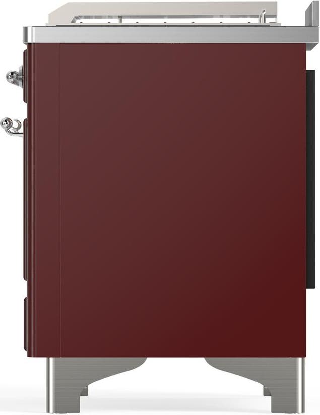 Ilve UM48FSQNR3BUC Burgundy With Chrome Trim, Natural Gas