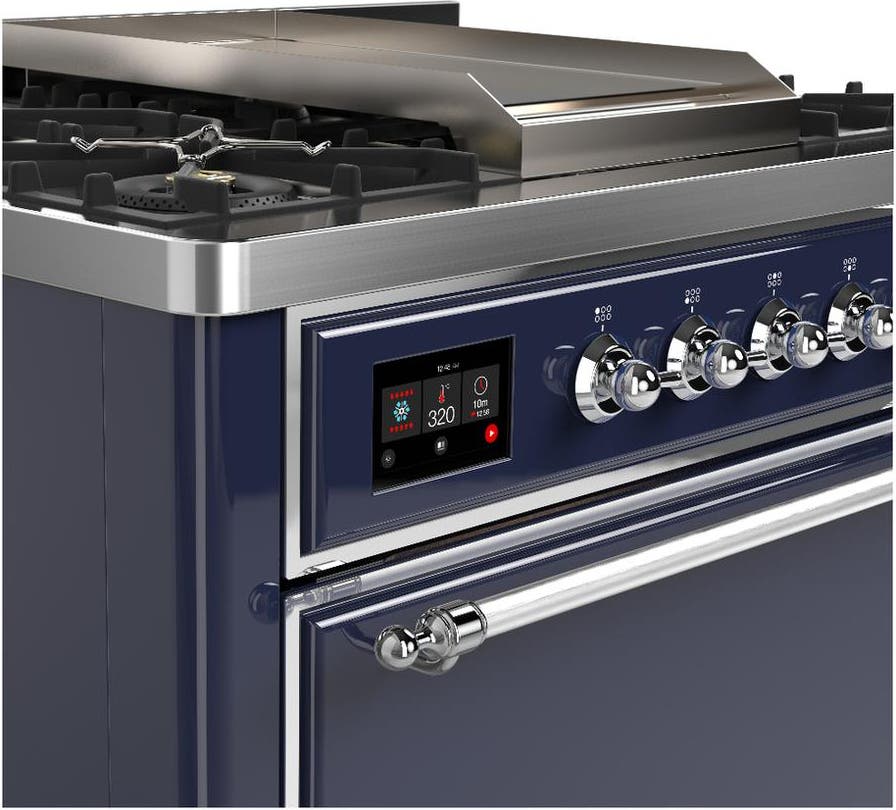 Ilve UM36FQNR3MBCLP Midnight Blue With Chrome Trim, Liquid Propane