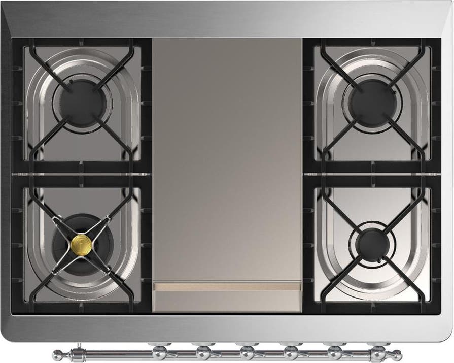 Ilve UM36FQNR3MBC Midnight Blue With Chrome Trim, Natural Gas