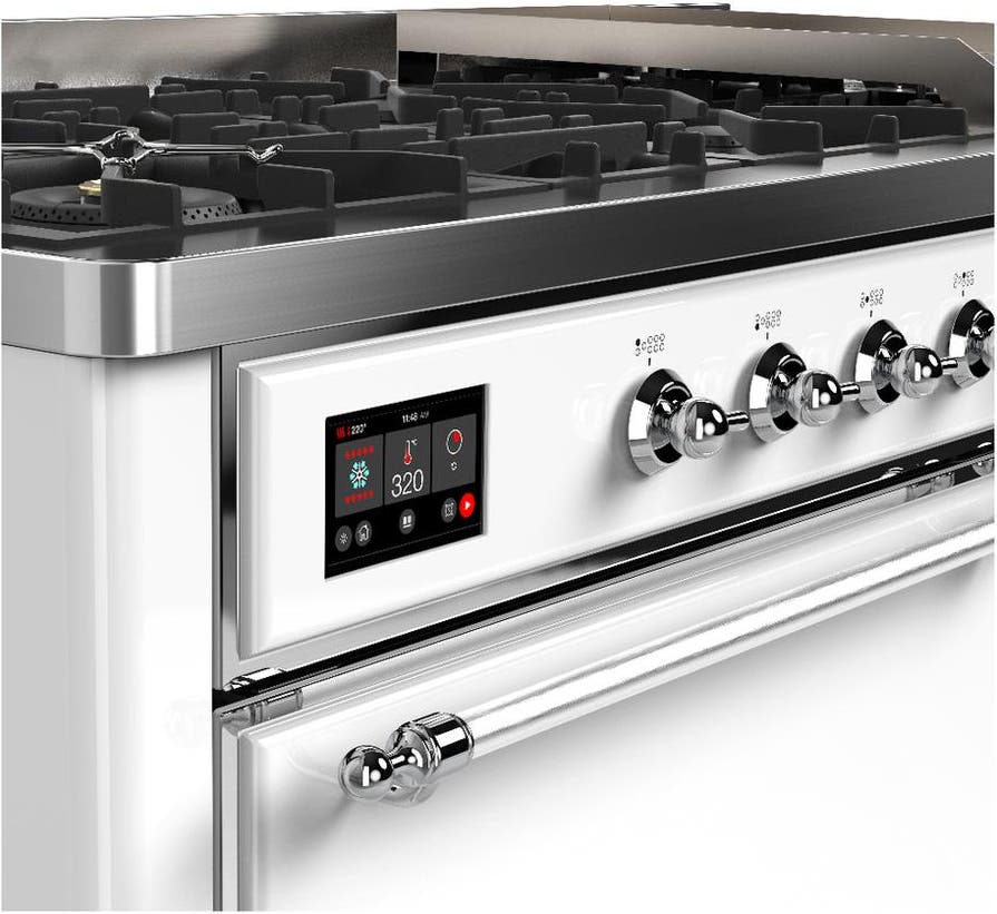Ilve UM60FQNR3WHC White With Chrome Trim, Natural Gas