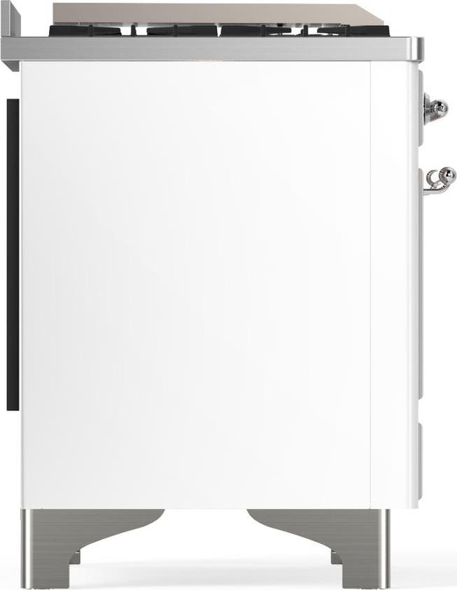 Ilve UM60FQNR3WHC White With Chrome Trim, Natural Gas
