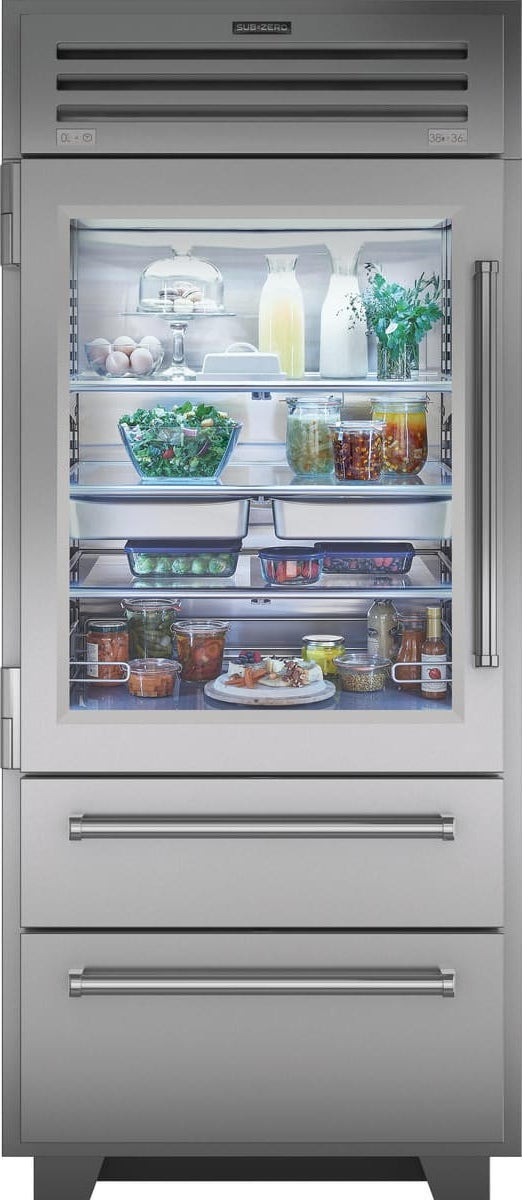 Sub Zero PRO3650GLH 36 Inch Built-In Bottom Freezer Refrigerator