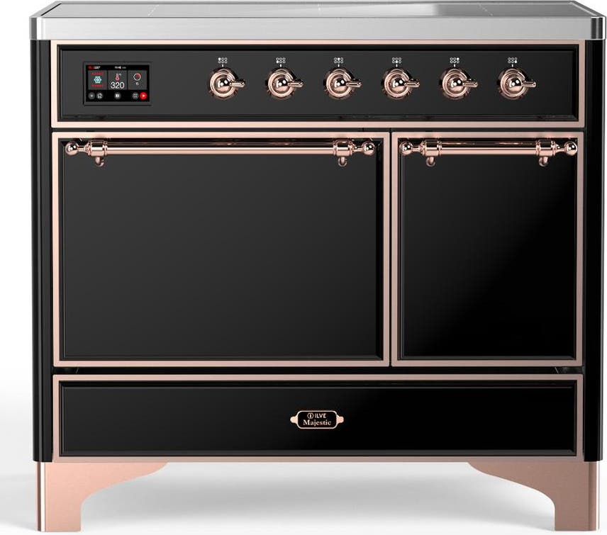 Glossy Black With Copper Trim