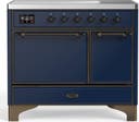 ILVE UMDIB40N Majestic III 40 inch Induction Range with 6 Elements, Booster Function, Bridge Control, Residual Heat Indicator