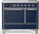 ILVE UMDIB40N Majestic III 40 inch Induction Range with 6 Elements, Booster Function, Bridge Control, Residual Heat Indicator