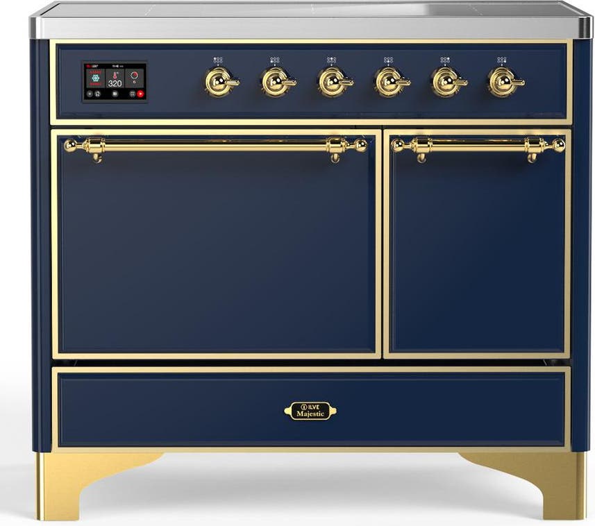 Midnight Blue With Brass Trim
