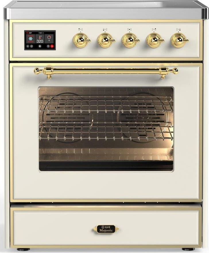 Antique White With Brass Trim