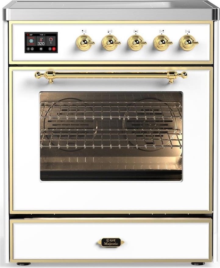 White With Brass Trim