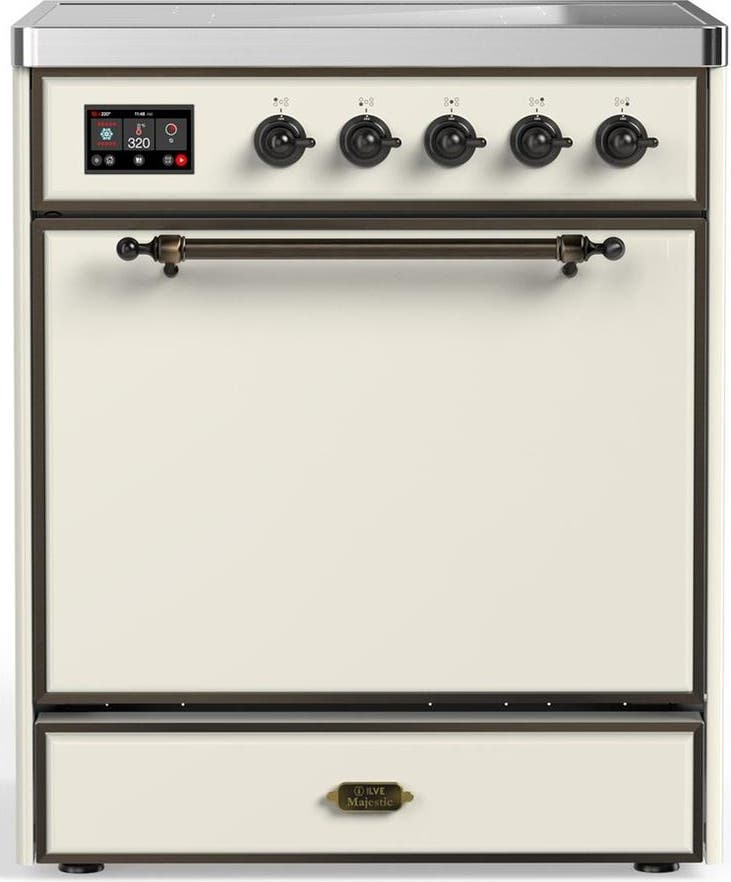 Antique White With Burnished Trim