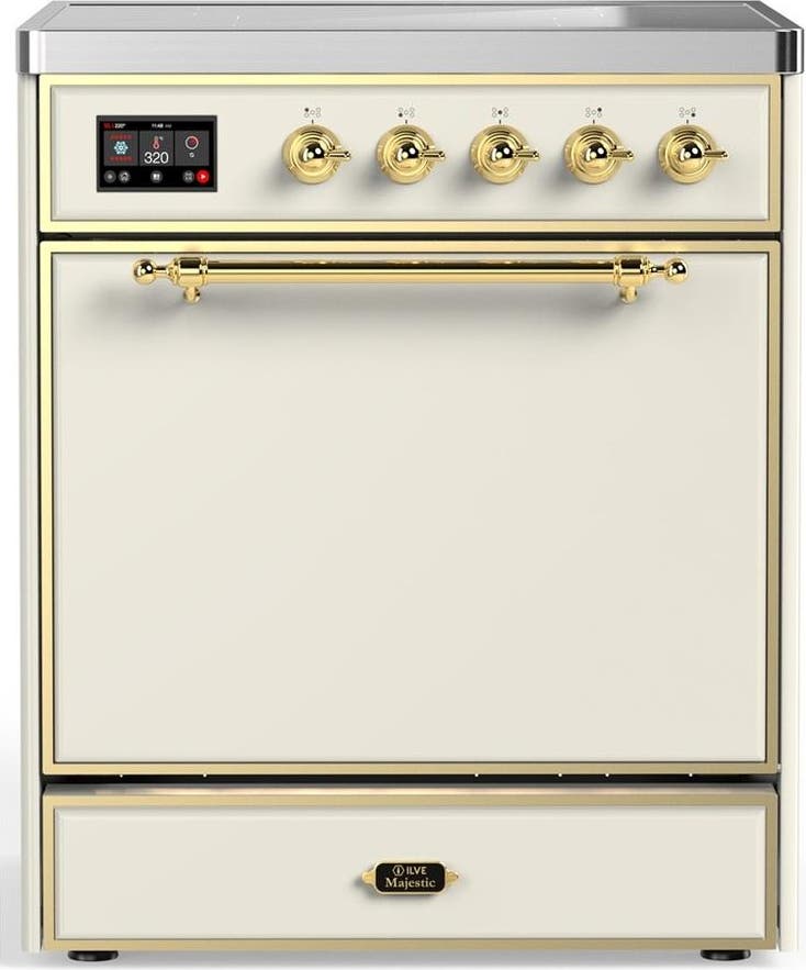 Antique White With Brass Trim
