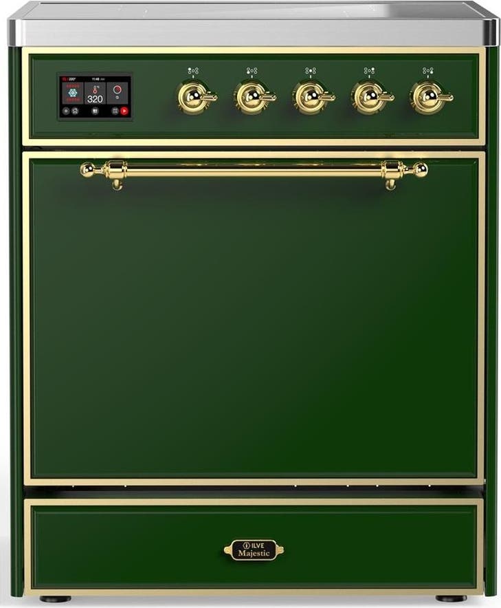 Emerald Green With Brass Trim