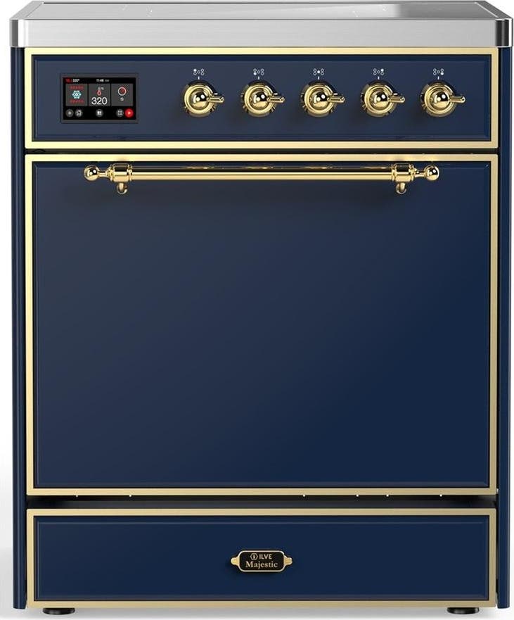 Midnight Blue With Brass Trim