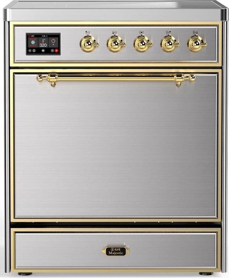 Stainless Steel With Brass Trim
