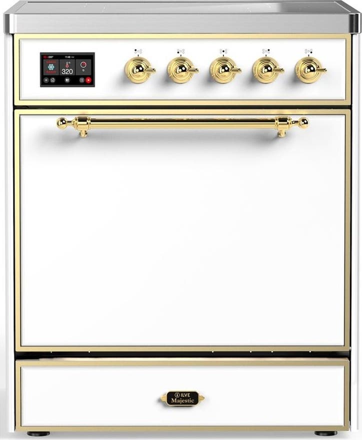 White With Brass Trim