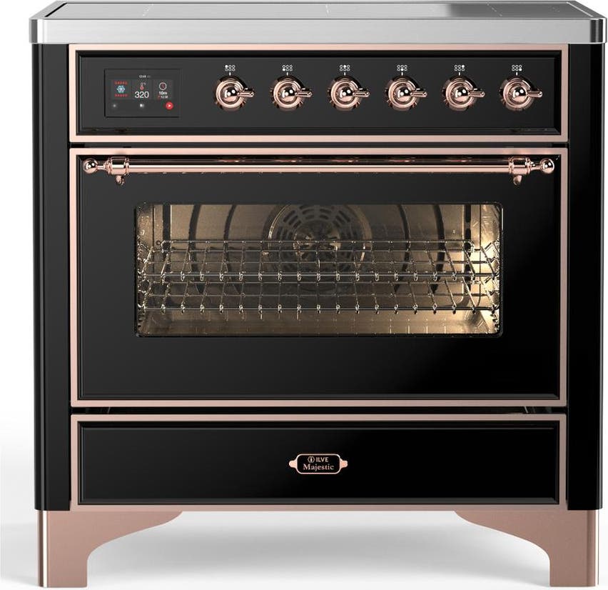 Glossy Black With Copper Trim