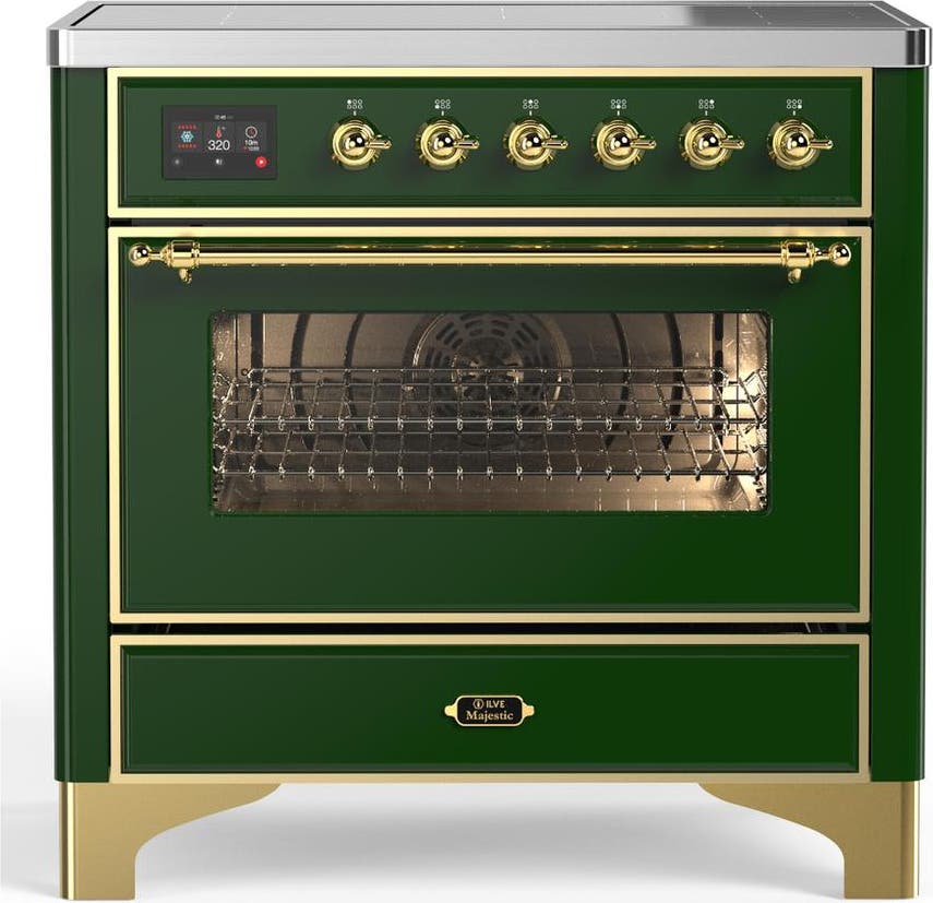Emerald Green With Brass Trim