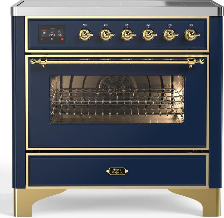 Midnight Blue With Brass Trim
