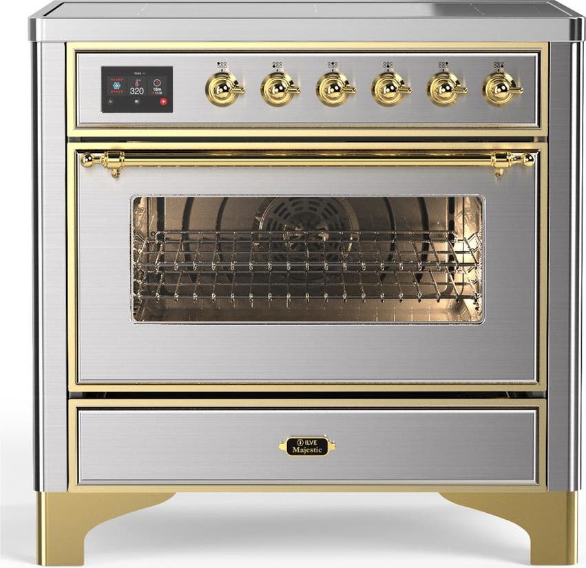 Stainless Steel With Brass Trim