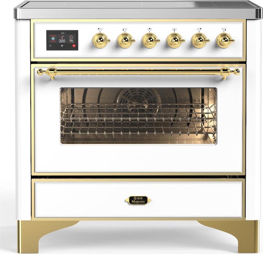 White With Brass Trim