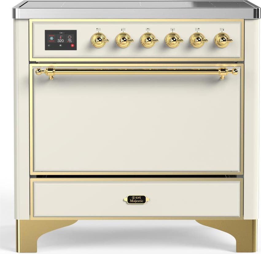 Antique White With Brass Trim