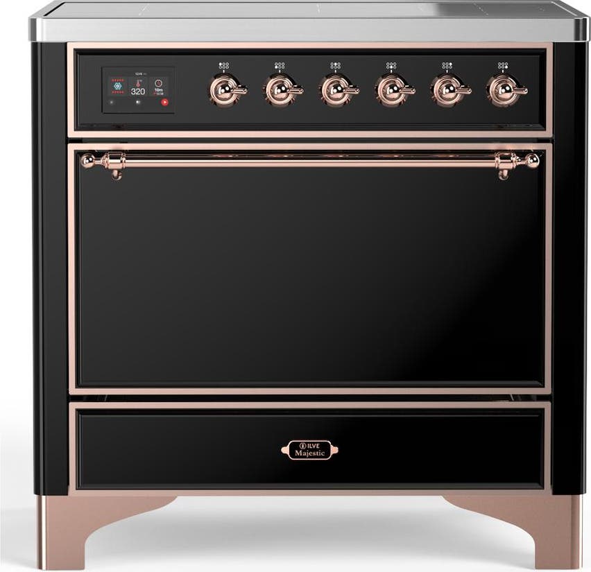 Glossy Black With Copper Trim