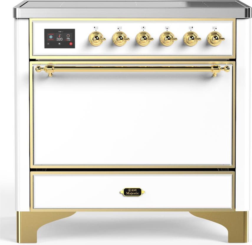 White With Brass Trim
