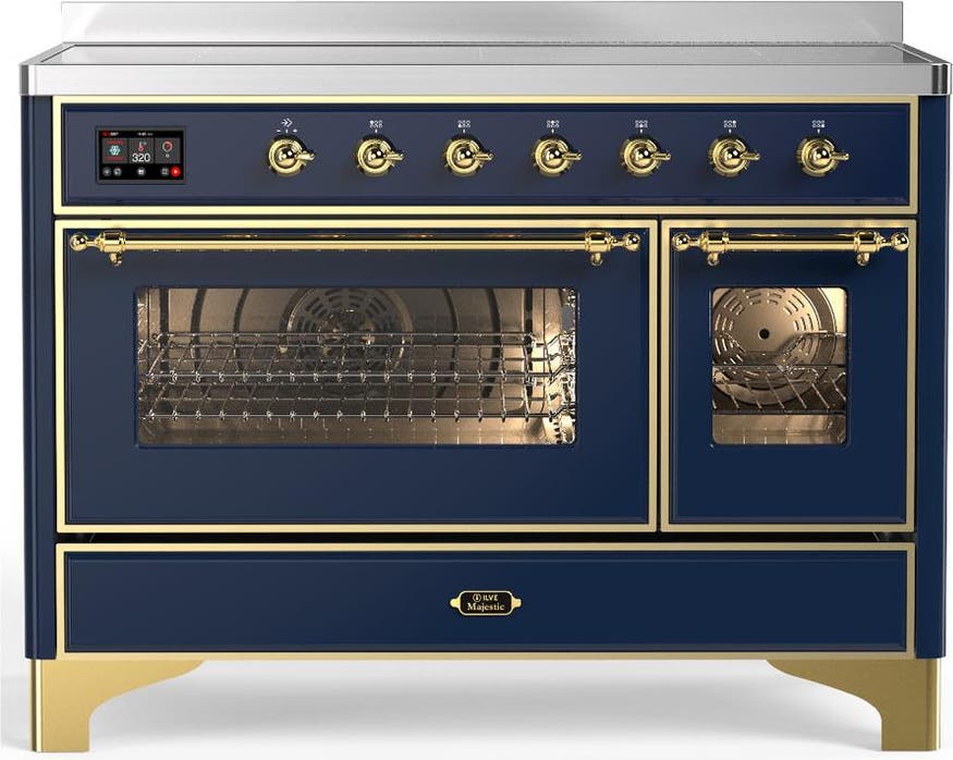 Midnight Blue With Brass Trim