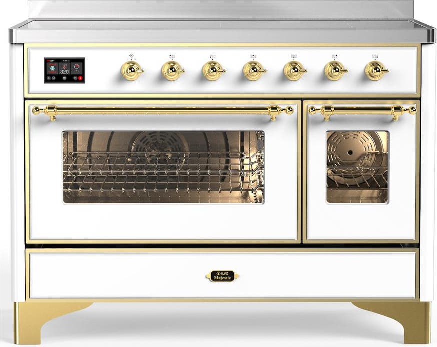 White With Brass Trim