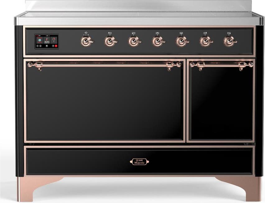 Glossy Black With Copper Trim