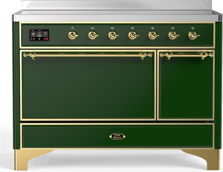 Emerald Green With Brass Trim