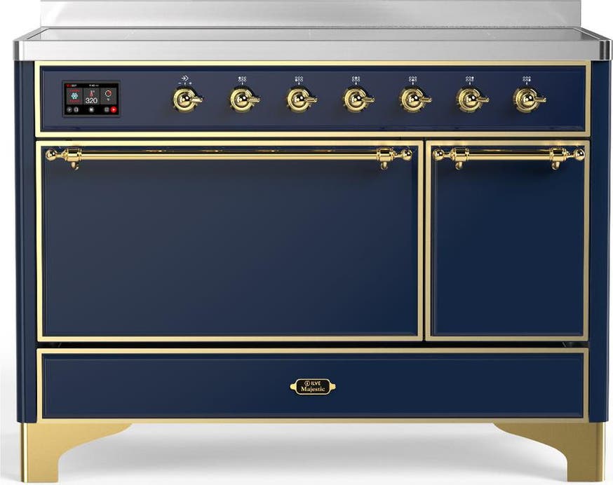 Midnight Blue With Brass Trim