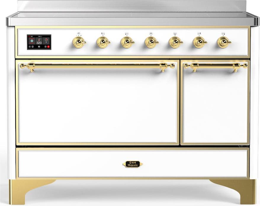 White With Brass Trim