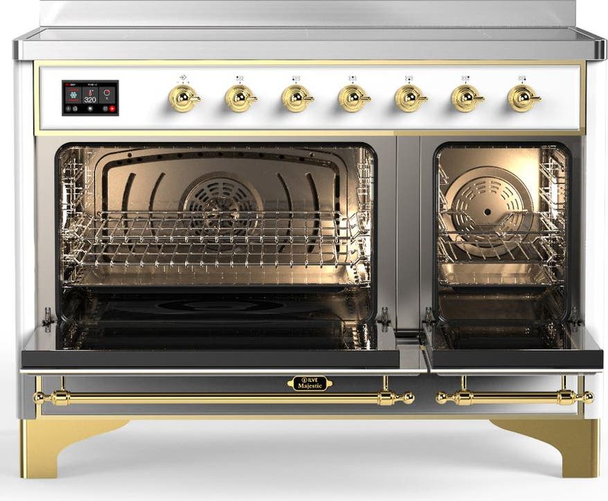 Ilve UMIB48QNR3WHG White With Brass Trim