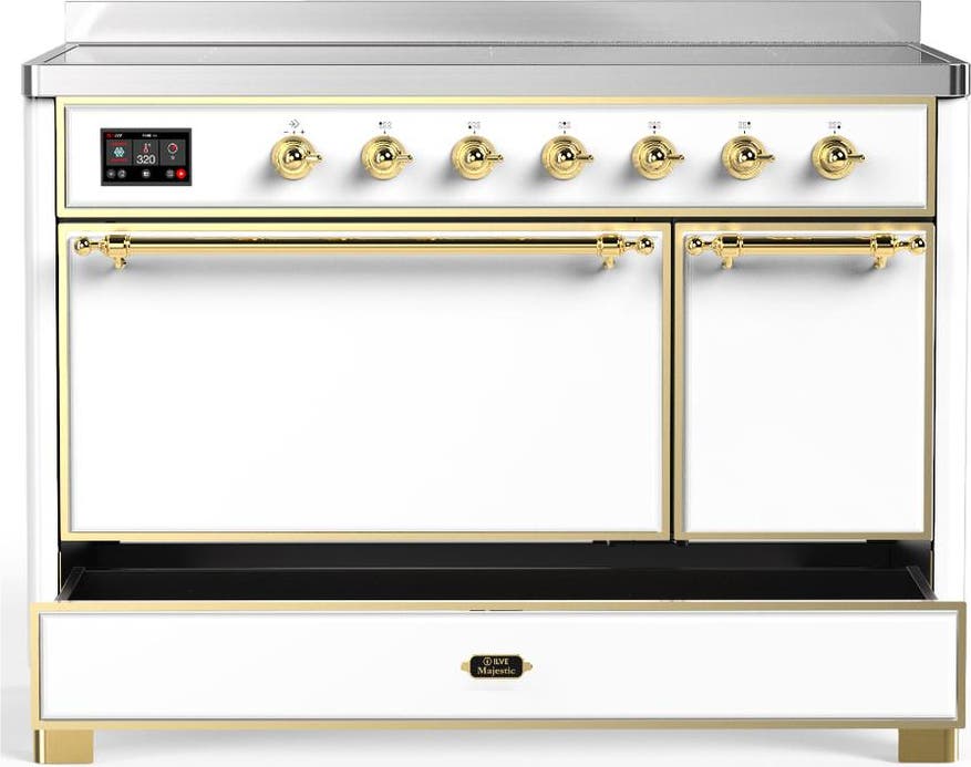 Ilve UMIB48QNR3WHG White With Brass Trim