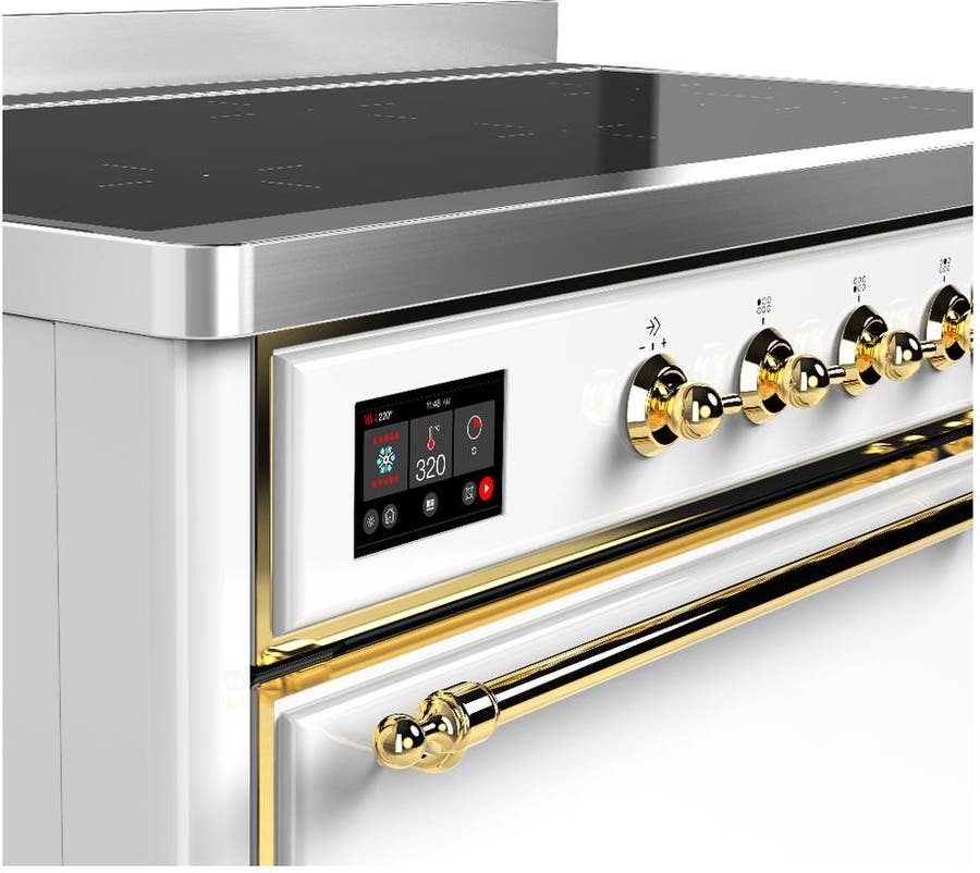 Ilve UMIB48QNR3WHG White With Brass Trim