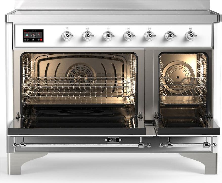 Ilve UMIB48QNR3WHC White With Chrome Trim